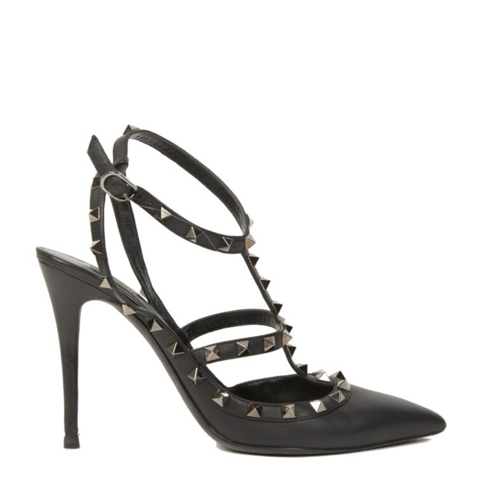 Valentino Garavani Noir Black Rockstud Caged Pumps
